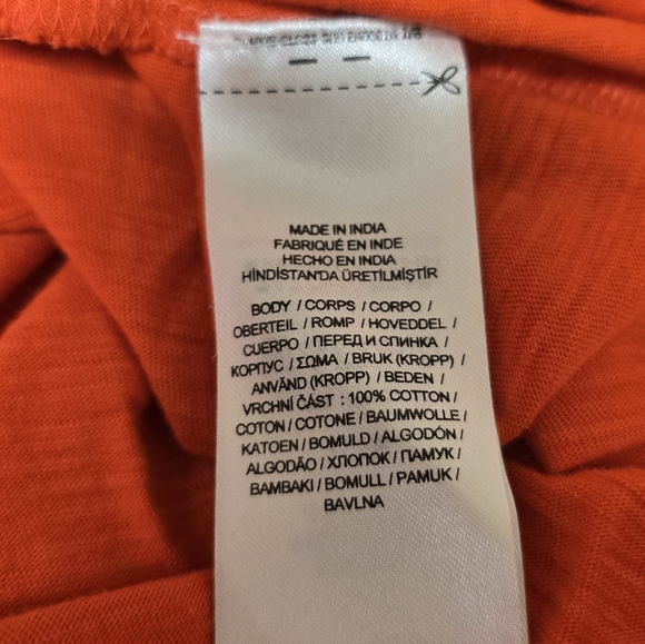 Ralph Lauren  Coquette Hippie Black Label  Jersey Orange  Short Puff Sleeves S2X - Picture 11 of 12